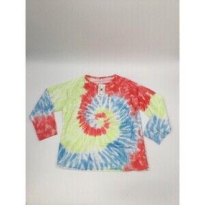 Basico Red & Blue Tie-Dye Crewneck Sweater size Large